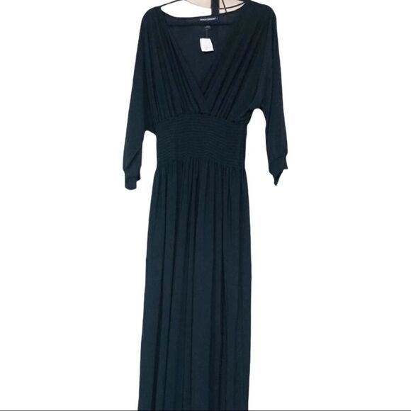 Ashley Stewart Black Empire Waist Dress - Picture 3 of 11